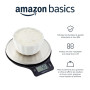 Amazon Basics Balance de cuisine numérique, sans bisphénol A, en acier inoxydable avec affichage LCD (piles fournies), Noir