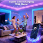 Led Chambre, 15M RGB Ruban LED, App Bluetooth Control Game Lumiere, Chronométrée Bande LED Sync Music, Pour Décorer TV, Cuisine,