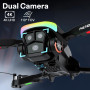Drone avec 4K Caméra 1080pTélécommande par Écran,Lumière LED RVB FPV Quadricoptère pour Adultes Débutants,Mode Sans Tête Positio