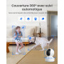 Reolink 3K 5MP Caméra Surveillance WiFi Intérieure 360° PT, Suivi Automatique, Détéction de Personne/Animal/Pleurs de Bébé, Wi-F