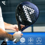 RYZE Chimera Raquette de Padel - Carbone & Fibre de Verre - Contrôle + Précision Maximum - Padel Raquette avec EVA-15 Flex - Str