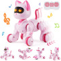 VEVOR Robot Jouet Enfants Télécommandé Chat RC Intelligent, Télécommande Programmable, Contrôle Tactile, Jouet Robotique pour Ca