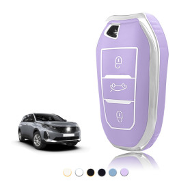 TOOMUME Coque Clé TPU, Etui Clé Étui Clé Adapté pour Peugeot 208 308 508 2008 3008 5008 Rifter Citroen C3 Arricross C4 Picasso D