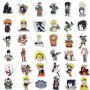 LYLSDSB Lot de 100 autocollants pour ordinateur portable - Motif : dessin animé Naruto - Pour voiture, moto, vélo, bagages, skat