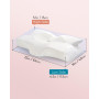 Elviros Oreiller Cervical Ergonomique, Oreiller Orthopédique en Mousse à Mémoire Cervicale, pour Dormir sur Le Côté, Le Dos et L