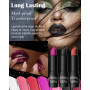 Rouge à Lèvres Mat Pailleté Métallique-Très Pigmenté et Chatoyante Rouge Lip Gloss, Brillant Rouges à Lèvres Longue Tenue Résist