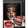 Rouge à Lèvres Mat Pailleté Métallique-Très Pigmenté et Chatoyante Rouge Lip Gloss, Brillant Rouges à Lèvres Longue Tenue Résist