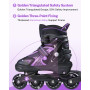Gonex Rollers en Ligne Taille Réglable de 31 à 42 Roue Lumière pour Enfant Fille Garçon Femme et Homme Adolescent Débutant