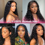 Perruque Cheveux Humain 13×4 Lace Wig Human Hair Deep Wave Perruque Femme Naturelle Brésilien Bouclée Bresilienne Cheveux Humain