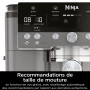 Ninja Luxe Premier, Machine a cafe a grain barista semi-automatique, 3-en-1: espresso, extraction froide et café filtre, Broyeur