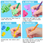 SZSMW 8 PièCes Guide Doigts Ecriture Enfant - Guide Doigt - Aide Ecriture Enfant - IdéAl Pour Les Enfants Dysgraphiques Ou Les A