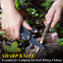 Couteau de Survie Pince Multifonctions - Cadeau Homme 18 en 1 Outil Multifonction Couteau Pliant Gadget Insolite Utile pour Exté