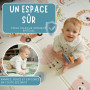 HuBorns - Tapis Bebe Pliable 200x180, Tapis d'Eveil Bebe Reversible avec Bord Renforcé pour Plus Sécurité, Tapis de Jeux Bebe Ep