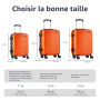 Amazon Basics Valise de voyage à roulettes pivotantes, Orange Brûlée, 55 cm