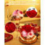 SOBEAU Rose Eternelle Fleur Eternel, Rose Eternelle sous Cloche pour Femme Maman, Noel Saint Valentin Fete Anniversaire, Cadeau 