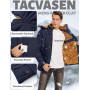 TACVASEN Homme Veste Homme Hiver Décontracté Veste Homme Coupe-vent Veste Homme Chaude Veste Homme Polaire Parka Capuche
