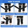 Fefod Genouillère Sport, 2PCS Genouillère Élastique Réglable, Genouillère Rotulienne et Ligamentaire, Compression Genouillère, R