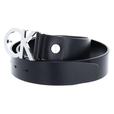Calvin Klein Ceinture Femme Ck Logo Belt 3,5 cm Cuir