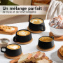 MIAMIO - 4 x 320 ml tasses à café/set de tasses et soucoupes/tasses à café en grès élégantes et modernes - Set Luxe collection 4