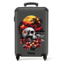 NoBoringSuitcases.com® Valise Cabine 55x35x25, Valise à roulettes, Bagages Rigide, Suitcase Légère, Trolley Cabine avec Crâne - 