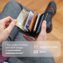 ÖGON -DESIGNS- Porte-Cartes en Aluminium avec Fermoir en métal, Protection RFID Contre la fraude et la démagnétisation, Portefeu