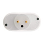 Multiprise biplite pour façade 16A - Blanc - Zenitech