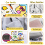 Sac de Toilettage pour Chat, Auto-Adhésive Sac de Contention Chat, Couverture Anti-Morsures et Anti-Griffures avec Motif Graffit