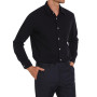 iClosam Chemise Homme Manches Longues Été Coton Chemises Texture de Lin Couleur Unie