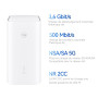 CPE 5s 5G, H153, SIM de routeur 5G,Wi-FI 6 AX3000, DL 3 600 Mbit/s/UL 500 Mbit/s, Antenne à Gain élevé 9 dBi, Port LAN/WAN, Diag