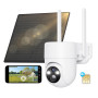 SEHMUA 3G/4G LTE Camera Surveillance Exterieure sans Fil, Camera Solaire 4G avec Carte Sim, Détection Humaine PIR et Alarmes de 