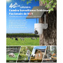 SEHMUA 3G/4G LTE Camera Surveillance Exterieure sans Fil, Camera Solaire 4G avec Carte Sim, Détection Humaine PIR et Alarmes de 