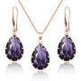 Linawe Ensemble de bijoux, bijoux de mariée, bijoux de mariage, bijoux de mariée, boucles d'oreilles suspendues et pendentifs, c