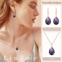 Linawe Ensemble de bijoux, bijoux de mariée, bijoux de mariage, bijoux de mariée, boucles d'oreilles suspendues et pendentifs, c