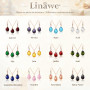 Linawe Ensemble de bijoux, bijoux de mariée, bijoux de mariage, bijoux de mariée, boucles d'oreilles suspendues et pendentifs, c