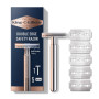 Gillette King C Rasoir De Sûreté Pour Hommes A Lame Unique Pour Rasage De Près Plus Précis, Coffret Barbe Homme Avec 5 Cartouche