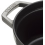 STAUB Cocotte en Fonte Émaillée avec Couvercle, Tous feux dont induction, 4 personnes, Ronde, 24 cm, 3,80 L, 5 kg, Gris Graphite