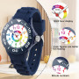 DTKID Montre Enfant Garçons,Filles, Montre pour Enfant avec Cadran Tournant, Étanche 30 M, Mode 12/24 Heures, Adaptée Aux Enfant