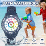 DTKID Montre Enfant Garçons,Filles, Montre pour Enfant avec Cadran Tournant, Étanche 30 M, Mode 12/24 Heures, Adaptée Aux Enfant