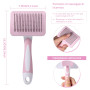 Vinabo Brosse Autonettoyante Pour Animaux de Compagnie,Brosse Pour Poils Longs et Courts,Pour Chiens Chats Eliminer Efficacement