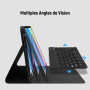 Lielax Coque Clavier pour iPad A16 11ème Génération 11 Pouces 2025/10ème Génération 10.9 Pouces 2022, AZERTY Layout Clavier Étui