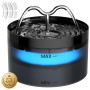 DOOOB Fontaine a Eau Chat 2.1L, Fontaine à Eau Chat avec Lampe à LED et Pompe Ultra-Silencieuse, Distributeur Fontaine a Eau pou