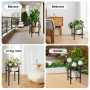 CAIXINYI Support Plante réglable, Porte Plante noir, Porte Plante Interieur universel pour une utilisation intérieure et extérie