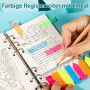 AQTAQ Ensemble de recharges de papier A6 6 trous Notes autocollantes rechargeables A6 100 feuilles/200 pages Intercalaires color