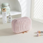 Aucuu Trousses de Maquillage, Lot de 3 Trousse Maquillage en Velours Côtelé, Trousse de Toilette Femme, Trousses Cosmétique de V