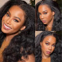 4x4 HD Lace Front Yaki Straight Perruques Cheveux Humains Yaki Lace Frontal Wigs 180% Densité Cheveux Brésiliens Pré Pincés avec
