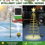 Sapin Lumineux Exterieur, Afenau Sapin de Noël Lumineux Extérieur, Imperméable Deco Noel Exterieur Solaire, Decoration Noel Exte