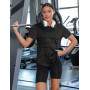 Terecey T-Shirt Sport Femme Manches Courtes Confortable et Respirant Haut de Fitness Séchage Rapide pour Entraînement Running Ex