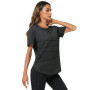 Terecey T-Shirt Sport Femme Manches Courtes Confortable et Respirant Haut de Fitness Séchage Rapide pour Entraînement Running Ex