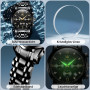 OLEVS Montres Hommes, Acier Inoxydable Quartz Analogique, Multifonctionnel Diamants Robe Classique de Luxe, Chiffres Romains Chr
