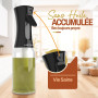 PORTENTUM Pulvérisateur d'huile Premium pour cuisine et friteuse d'air 300 ml Spray Cuisine Anti-goutte, Huile en verre avec dis